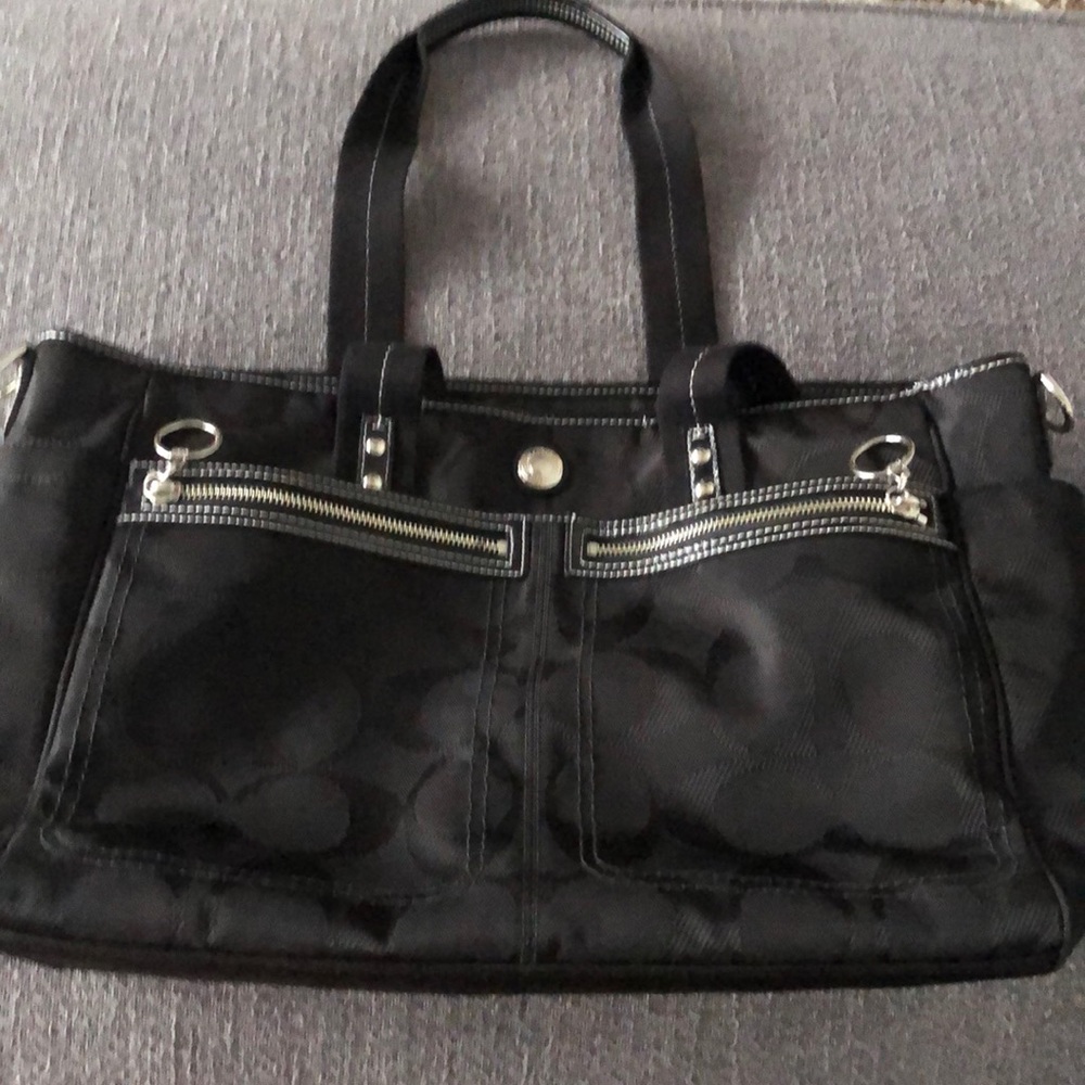 Coach signature baby tote